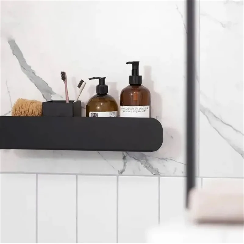 Badezimmerregal SF03 45 cm – Schwarz Matt