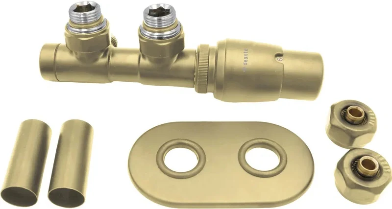 DEANTE Thermostatventil für Badheizkörper – rechts // Gold Matt // AGI-RZP1