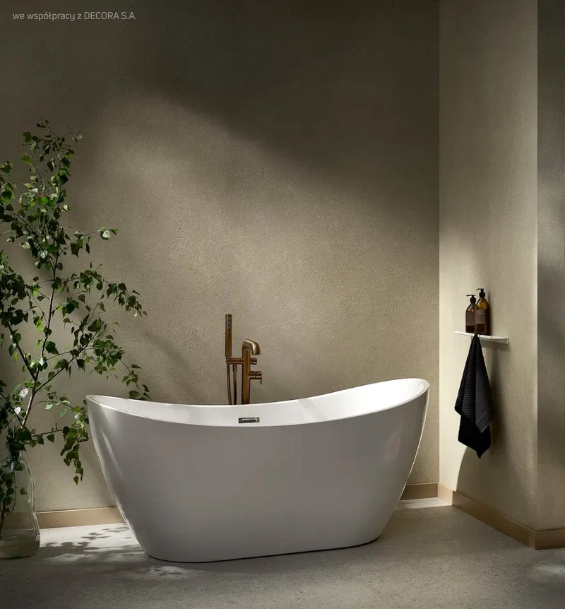 DEANTE Arnika Freistehende Badewanne - Oval - 170 cm // Weiß // KDA-017V