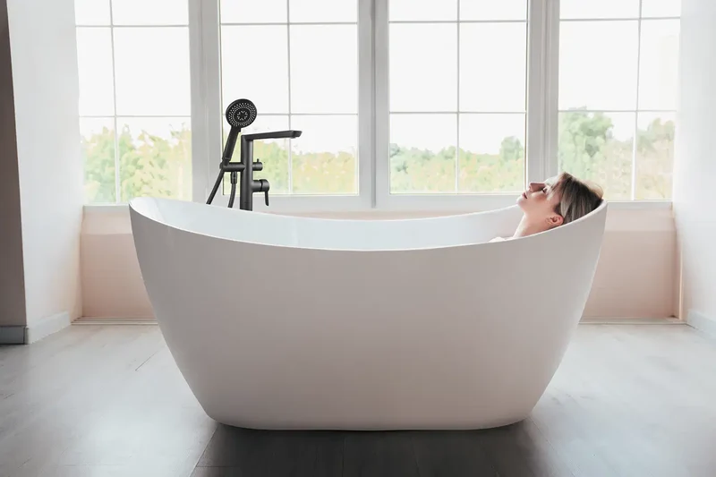 DEANTE Arnika Freistehende Badewanne - Oval - 170 cm // Weiß // KDA-017V