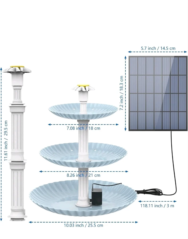 Gartenbrunnen Solarbrunnen Vogelbadbrunnen