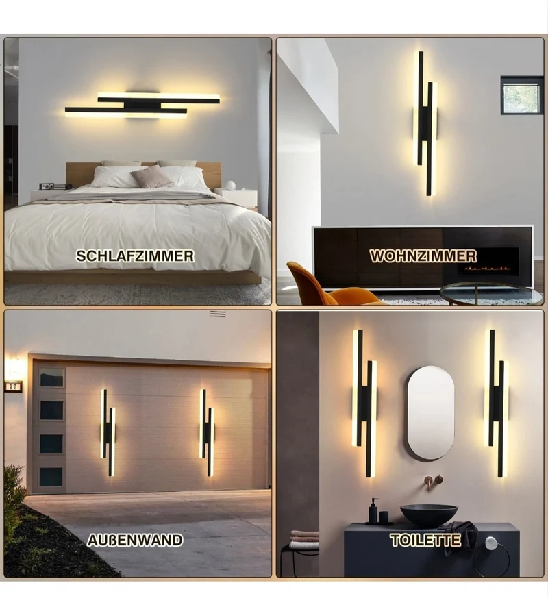 LED Wandleuchte Wandlampe Innenraum und Aussenbereich