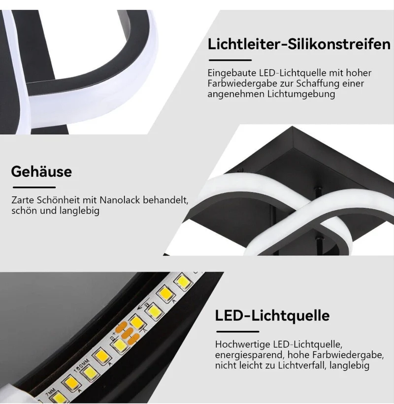 LED Deckenlampe Deckenleuchte 3 Farbig Modern