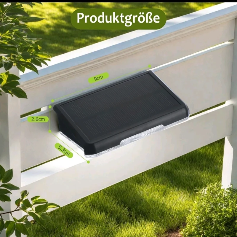 Solar Wandleuchten Wandlampen 4 Stück Rgb Zaunleuchten