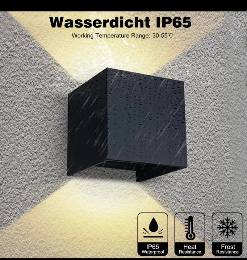 Wandleuchte Wandlampe up down innen Aussen Einstellbar