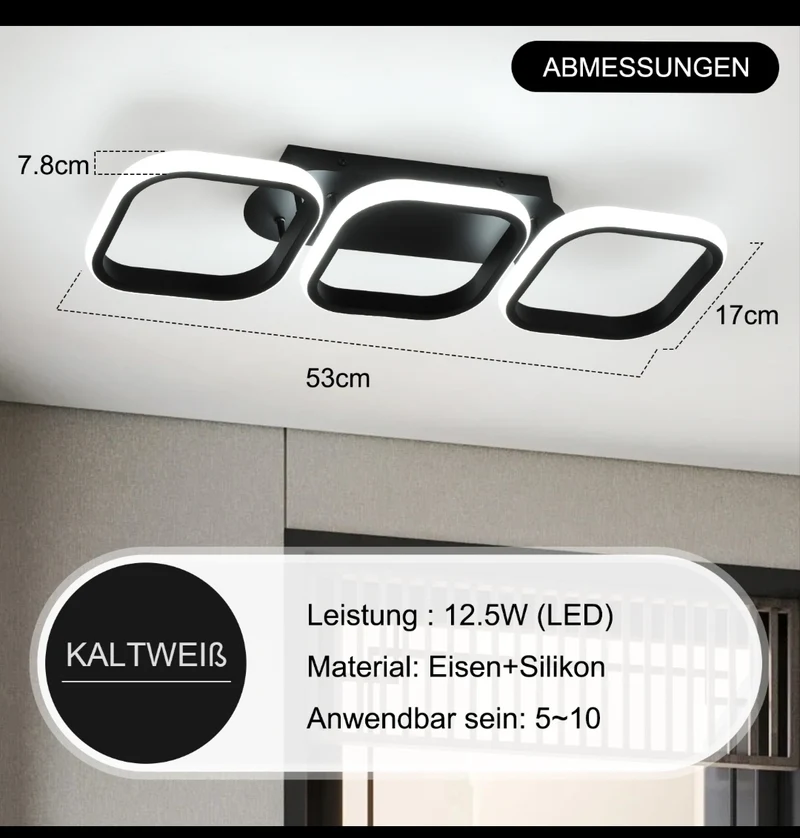 Led Deckenlampe Deckenleuchte 3 Farbig