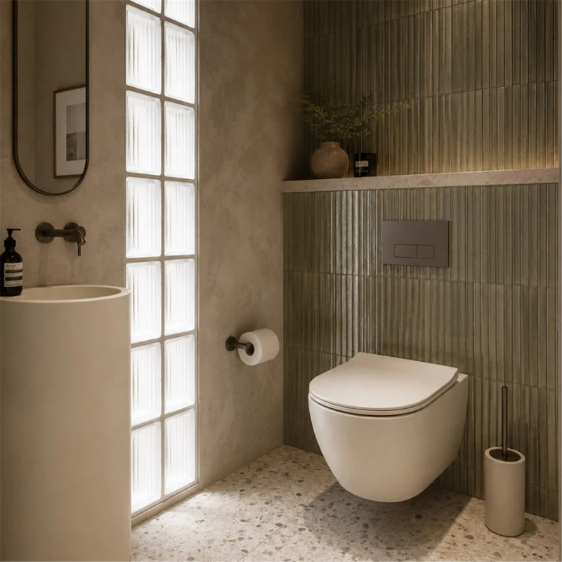 Wandhängendes WC Focus Tornado 48,5 × 36 cm – Creme Matt