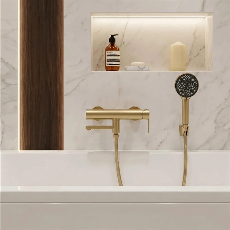 Wannenarmatur Arcos – Gold Matt