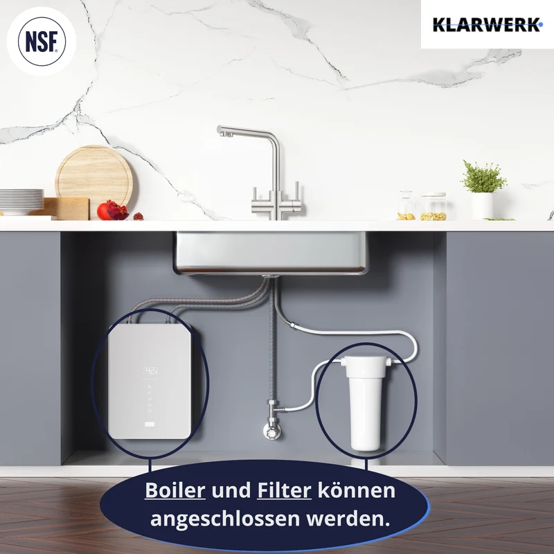 4 Wege Küchenarmatur "Felix" - Silber (gebürstet)