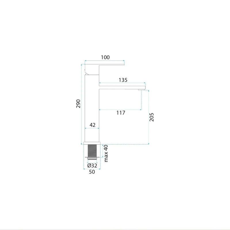 Waschtischarmatur Arcos – Kupfer Matt High