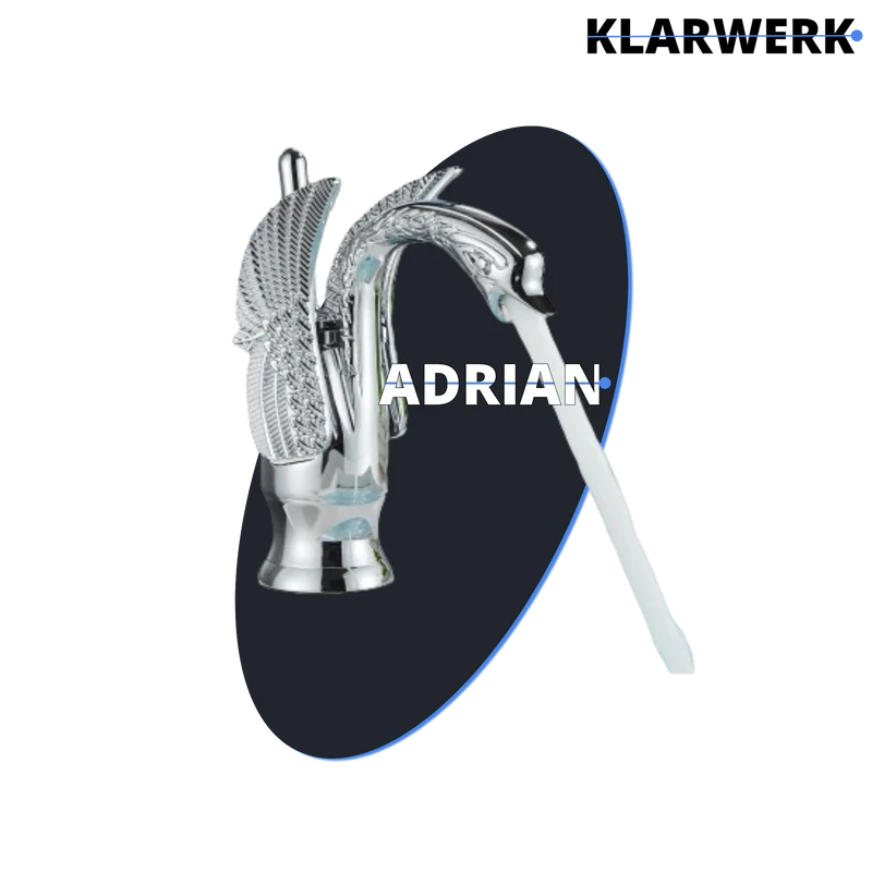 Badarmatur Schwan "Adrian" - Chrom/Silber