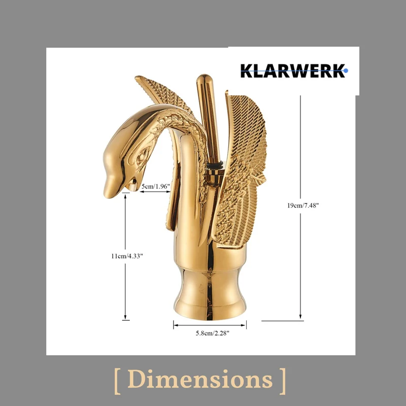 Badarmatur Schwan "Adrian" - Gold
