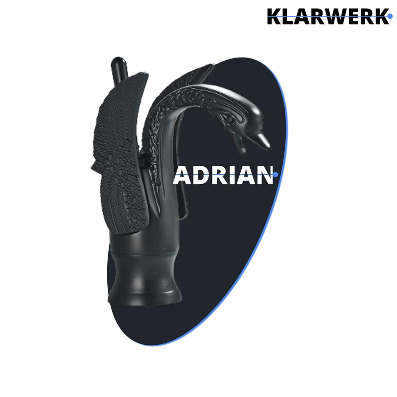Badarmatur Schwan "Adrian" - Schwarz