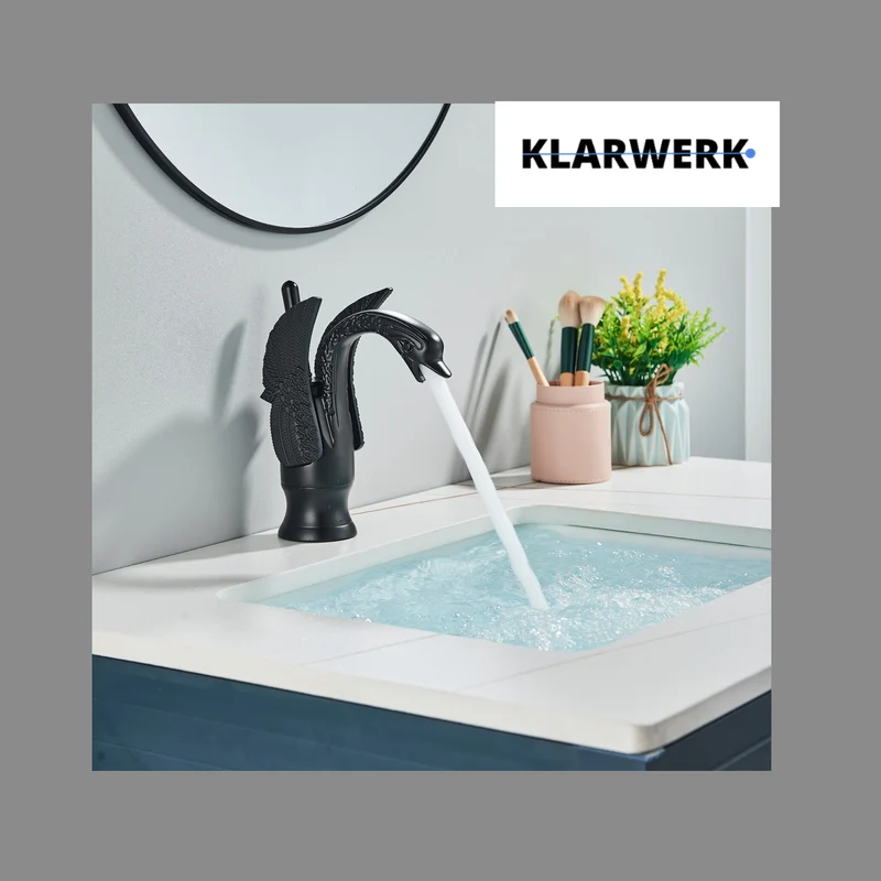 Badarmatur Schwan "Adrian" - Schwarz