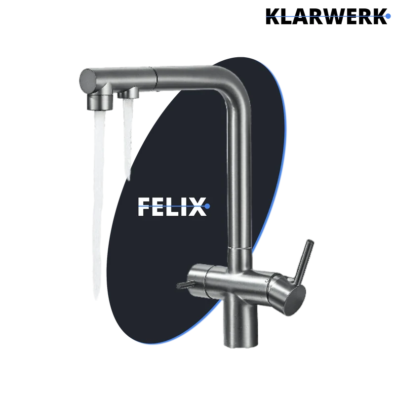 Ausziehbare 3 Wege Küchenarmatur "Felix" - Grau