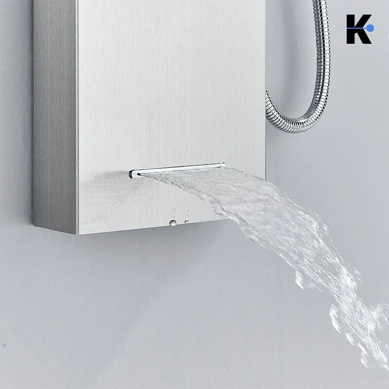 Duschpaneel Regendusche Set "BERND" - Silber (gebürstet)