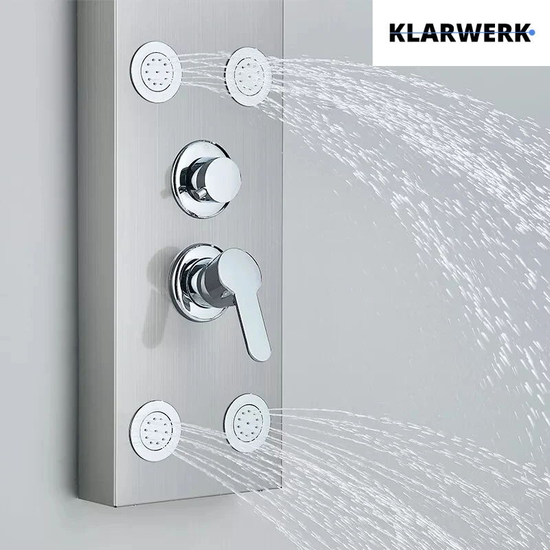 Duschpaneel Regendusche Set "BEN" - Silber (gebürstet)
