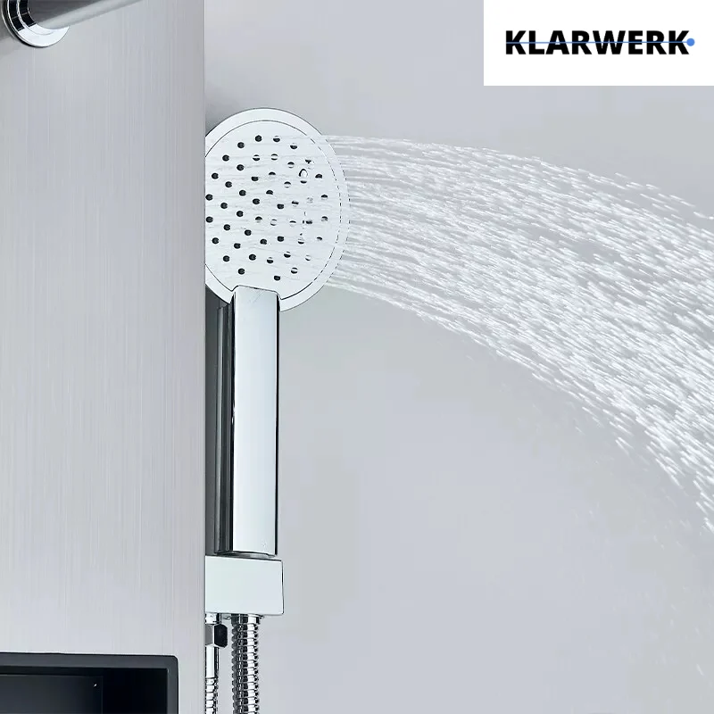Duschpaneel Regendusche Set "BEN" - Silber (gebürstet)