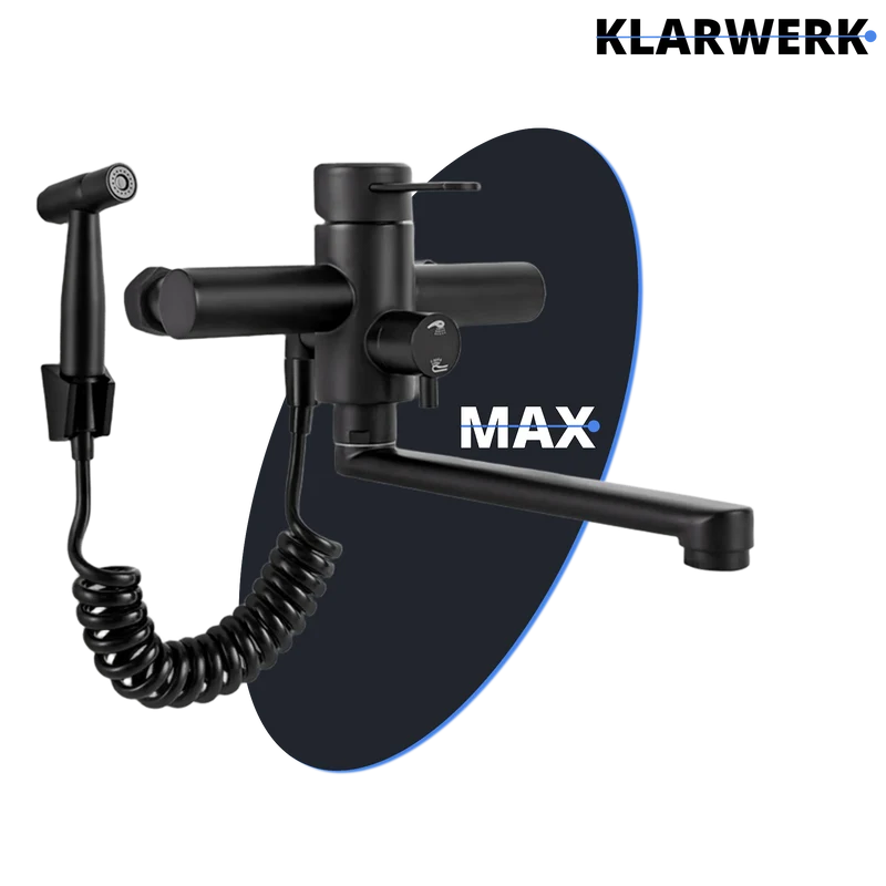 Wandarmatur mit Handbrause "Max" - Schwarz (matt)