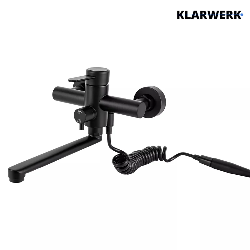 Wandarmatur mit Handbrause "Max" - Schwarz (matt)