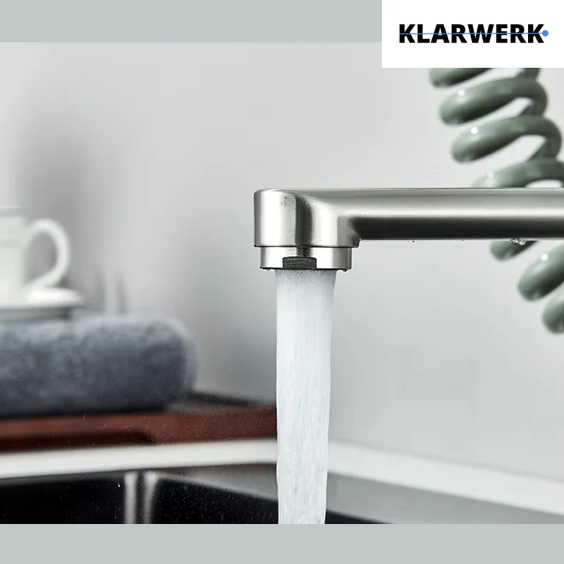 Wandarmatur mit Handbrause "Max" - Silber (gebürstet)