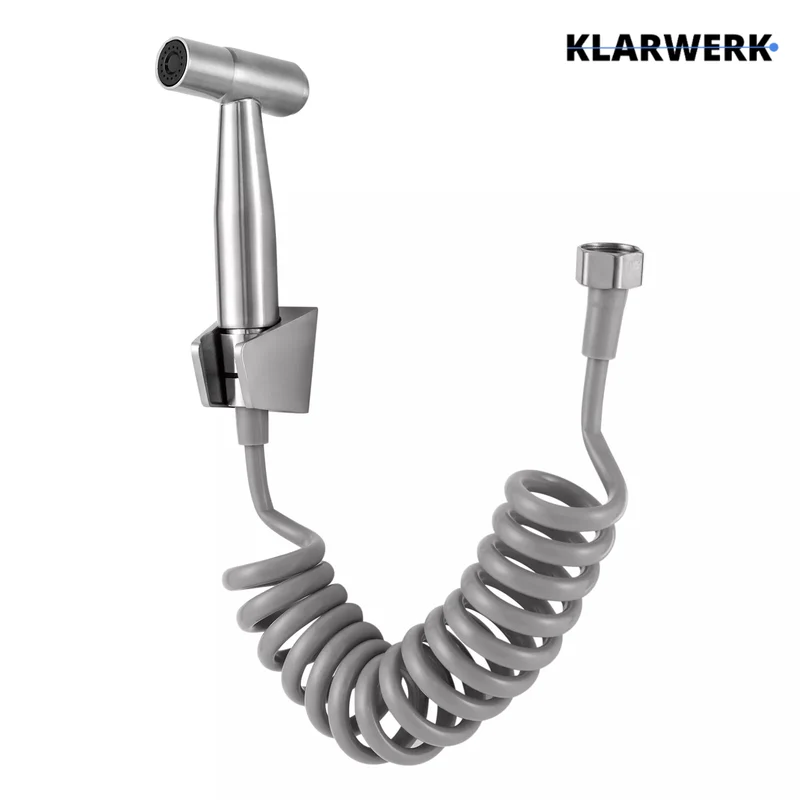 Wandarmatur mit Handbrause "Max" - Silber (gebürstet)
