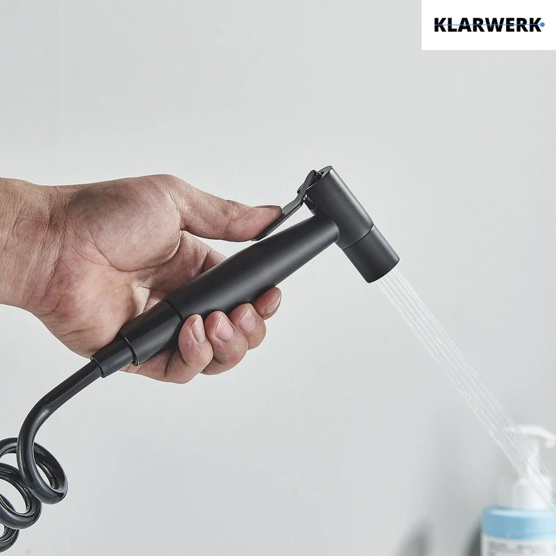 Wandarmatur mit Handbrause "Julie" - Schwarz (matt)