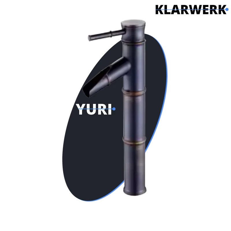Hohe Bambus-Badarmatur "YURI" - Schwarz