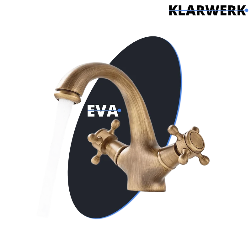 Retro-Badarmatur "Eva" - Gold Messing