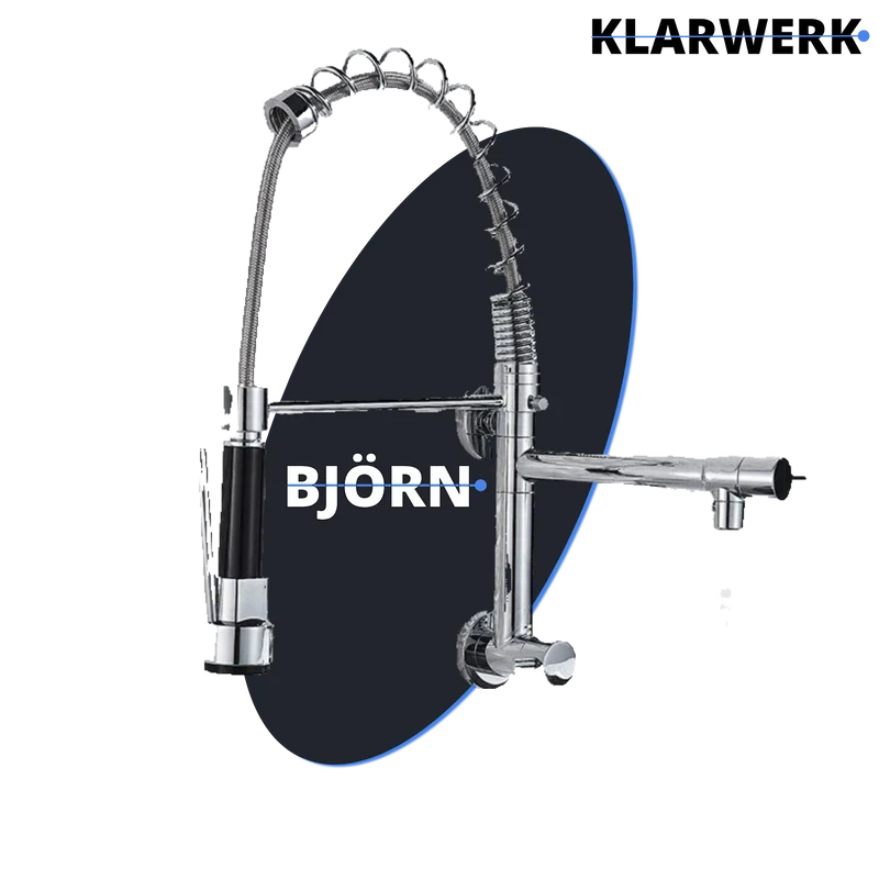 Gastronomie Wandarmatur (ohne Mischer, Einloch) "Björn" - (Chrom)