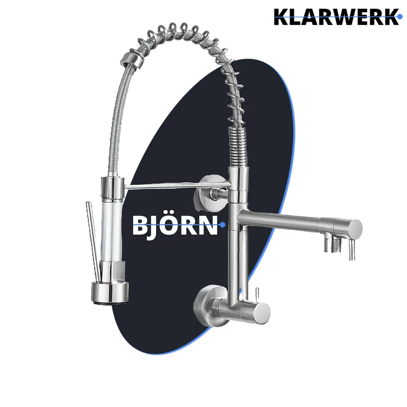 Gastronomie Wandarmatur (ohne Mischer, Einloch) "Björn" - Silber)