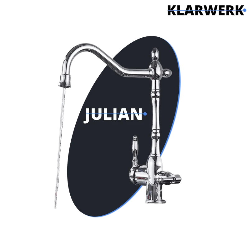 Vintage 3 Wege Küchenarmatur "Julian" - Chrom (glänzend)