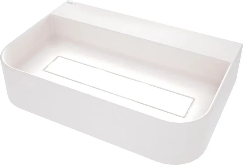 DEANTE Arnika Granit Aufsatzwaschbecken mit Armaturenbank // Alabaster // CQA-AU6S