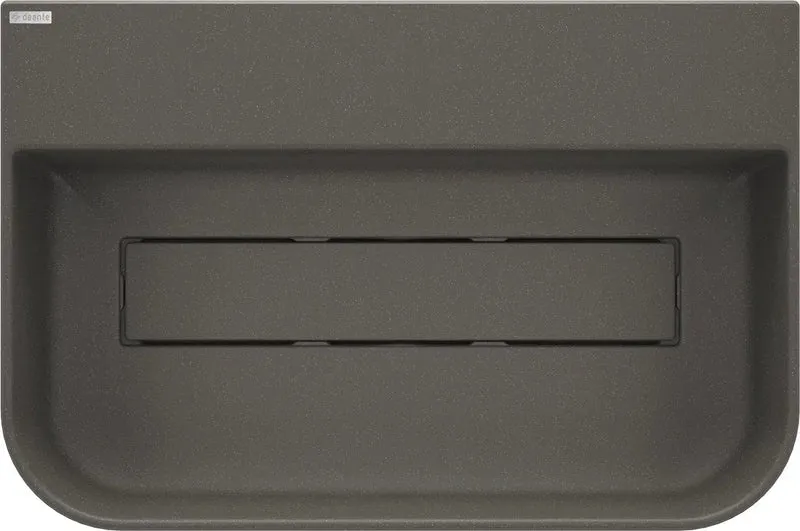 DEANTE Arnika Granit Aufsatzwaschbecken mit Armaturenbank // Anthrazit Metallic // CQA-TU6S