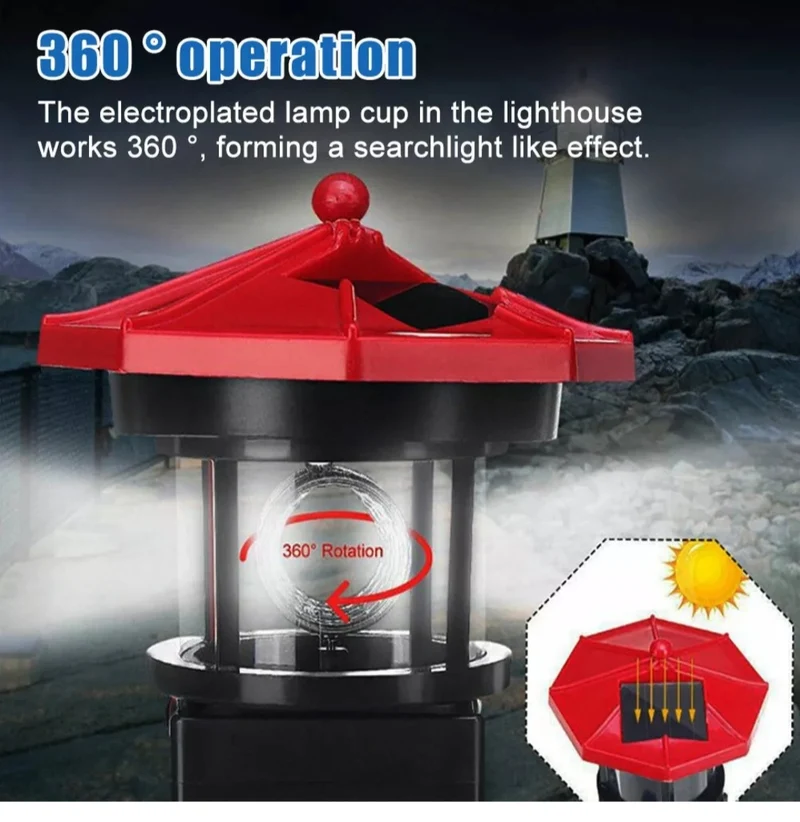 Solarlampe Solarleuchte Leuchtturm