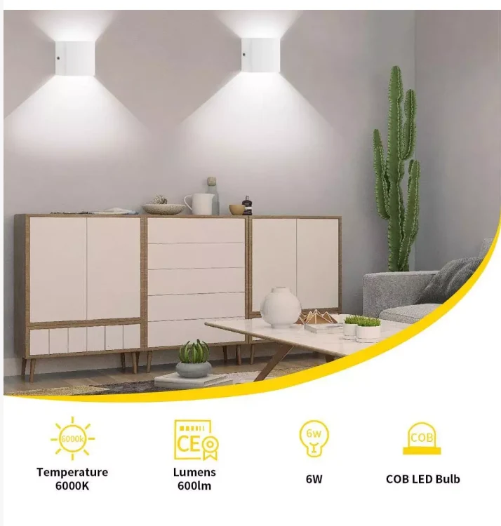 Led Wandleuchten Wandlampen Up Down Innenräume 2St. Kaltweiß