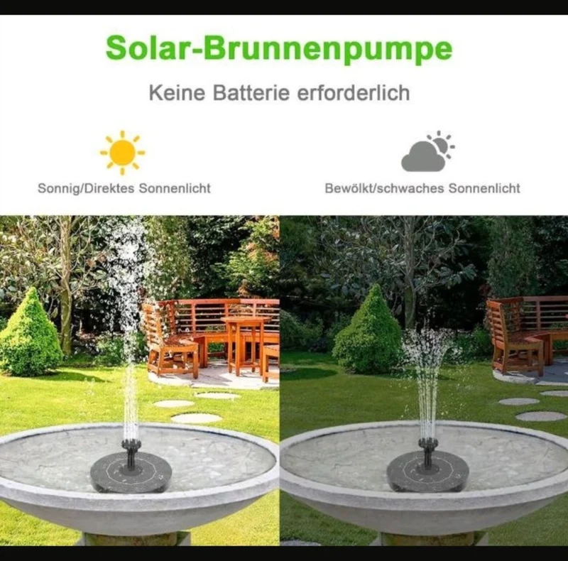 Solar Teichpumpe Brunnenpumpe Gartenpumpe