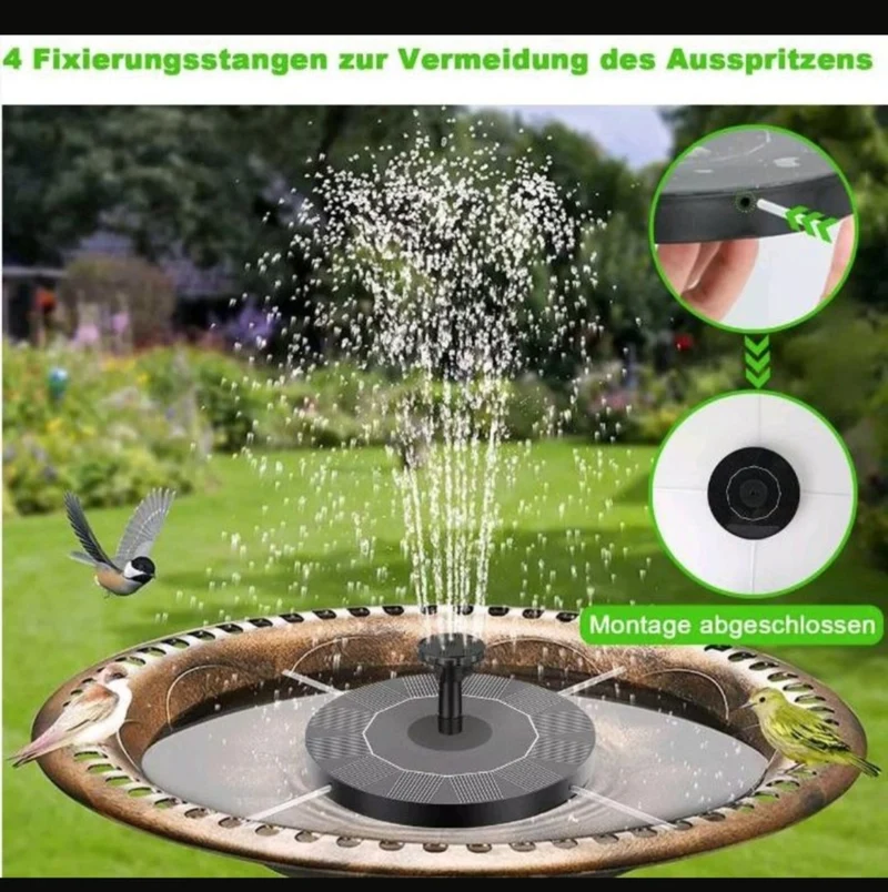 Solar Teichpumpe Brunnenpumpe Gartenpumpe