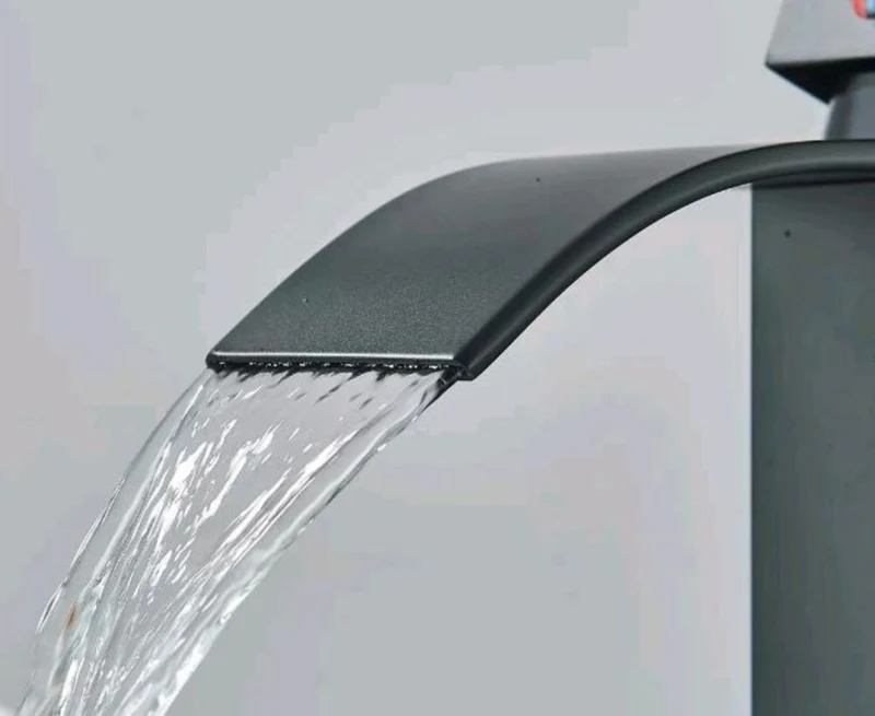 Wasserhahn Armatur Bad Waschbecken Edelstahl Schwarz