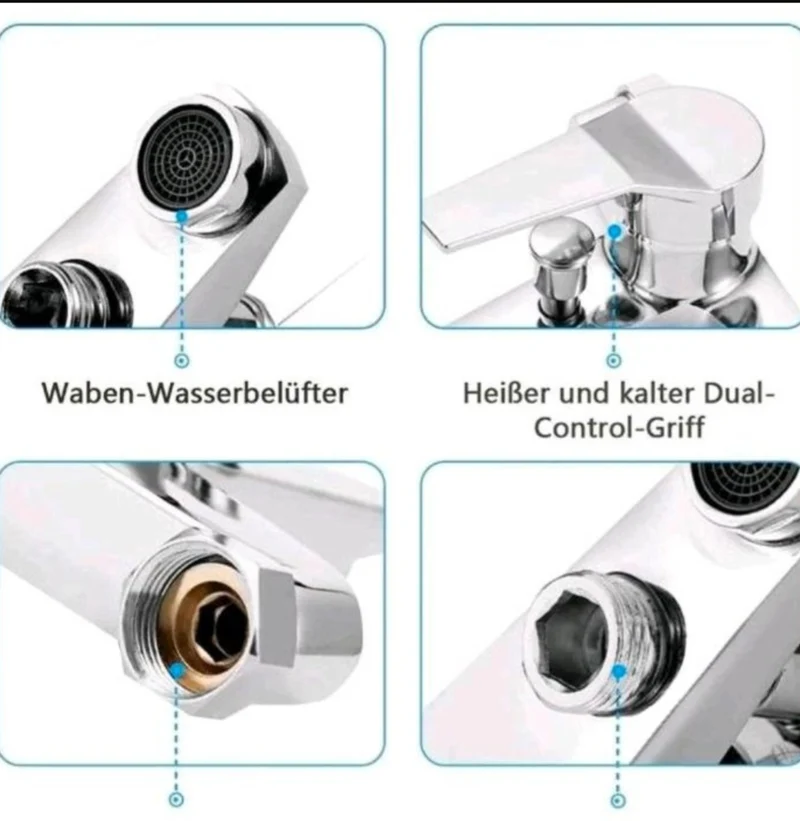 Badewannenarmartur Wannenarmartur Mischbatterie Edelstahl
