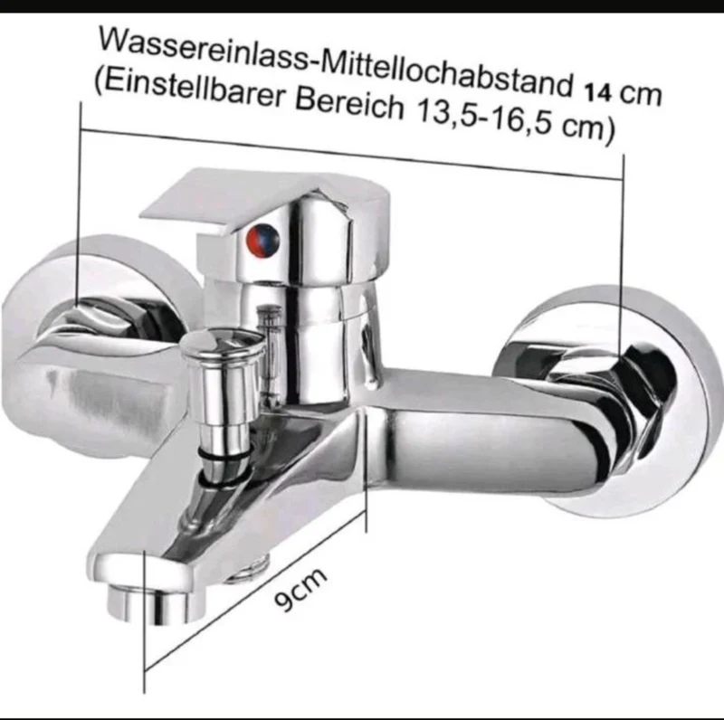 Badewannenarmartur Wannenarmartur Mischbatterie Edelstahl
