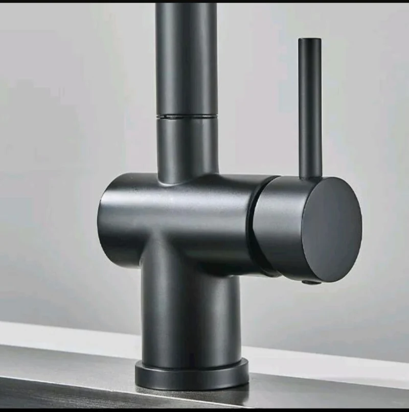 Küchenarmartur Mischbatterie Wasserhahn Brause Schwarz
