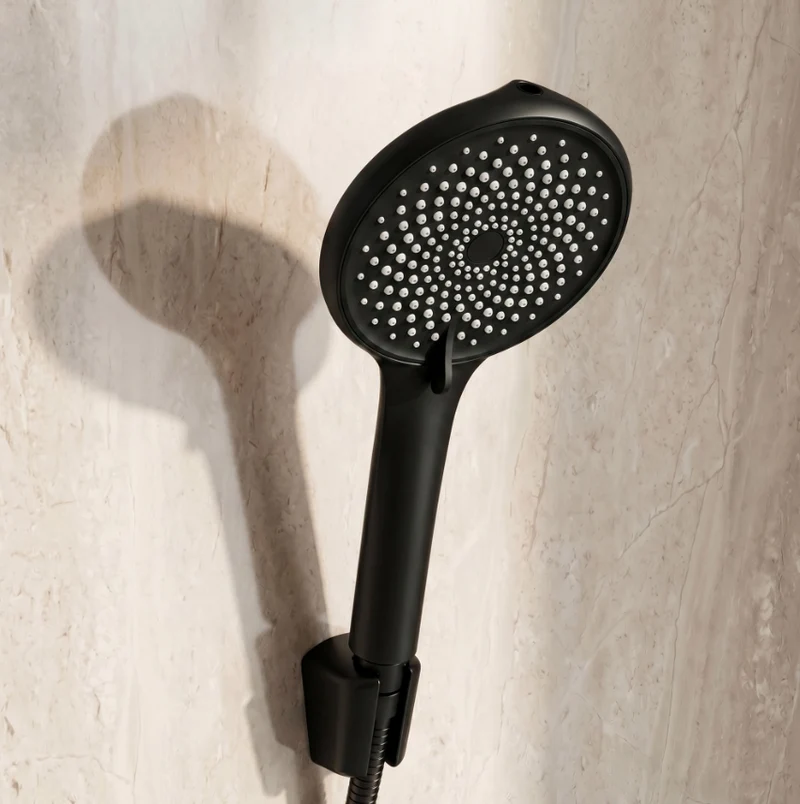 Badewannenarmatur Ontario Side Schwarz mit Handbrause