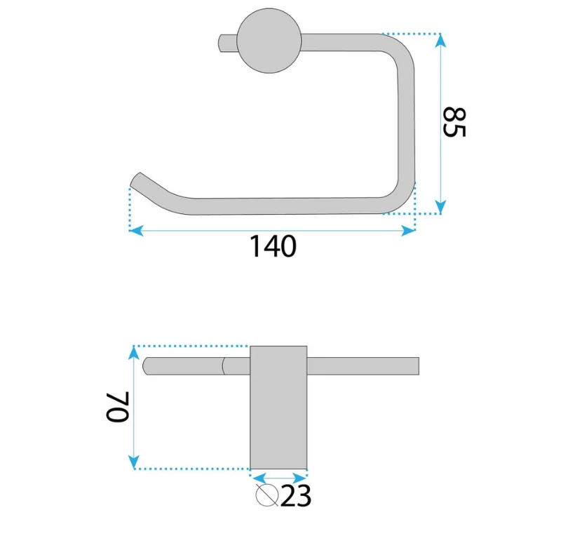 Toilettenpapierhalter Kupfer Wandmontage Metall