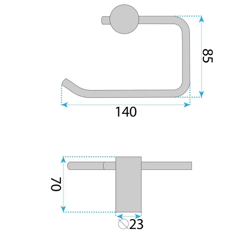 Toilettenpapierhalter Kupfer Matt Wandmontage Metall