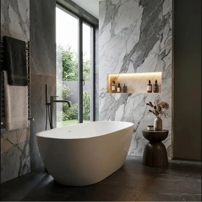 Badewannenarmatur Clif Titan freistehend mit Handbrause