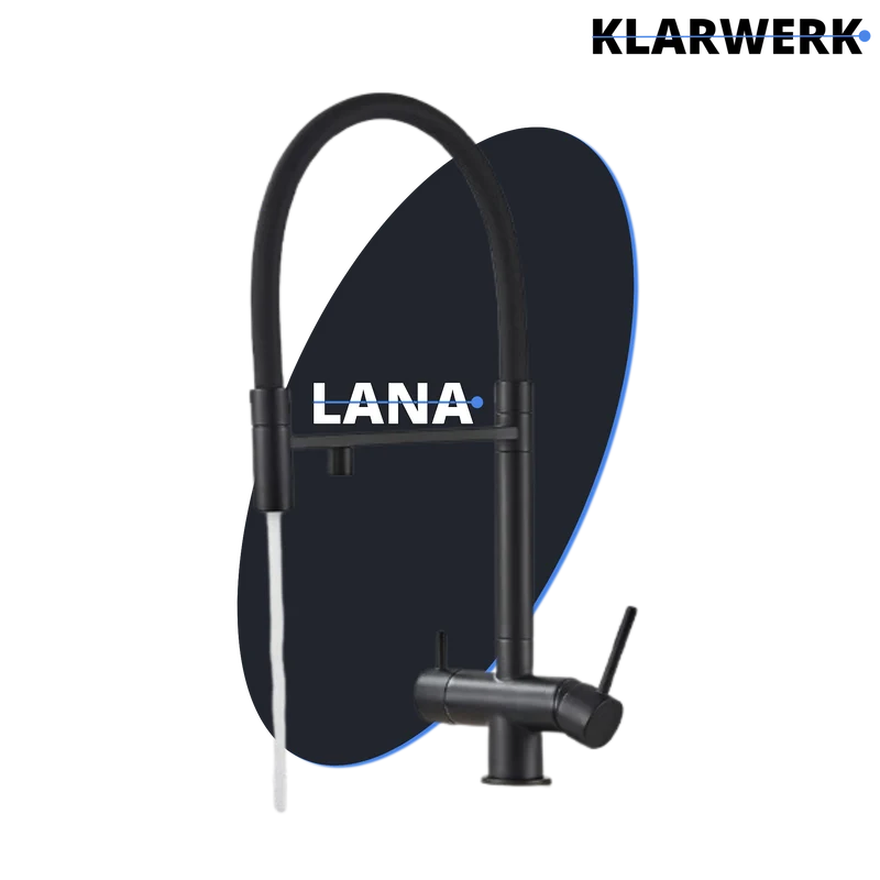 Flex 3-Wege Küchenarmatur "LANA" - Schwarz matt