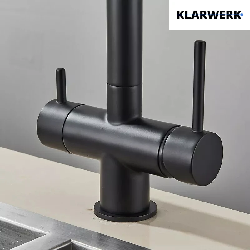 Flex 3-Wege Küchenarmatur "LANA" - Schwarz matt