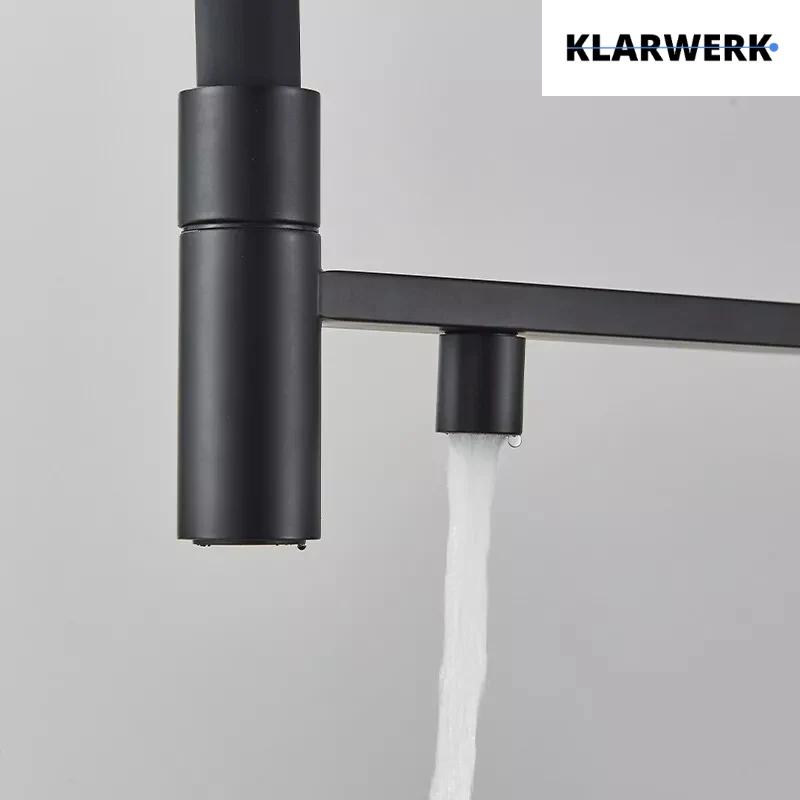 Flex 3-Wege Küchenarmatur "LANA" - Schwarz matt