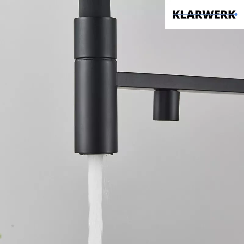 Flex 3-Wege Küchenarmatur "LANA" - Schwarz matt
